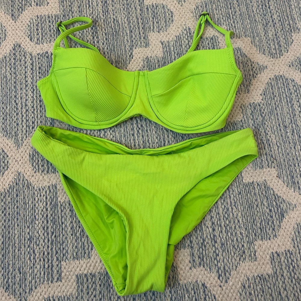 green swimsuit!